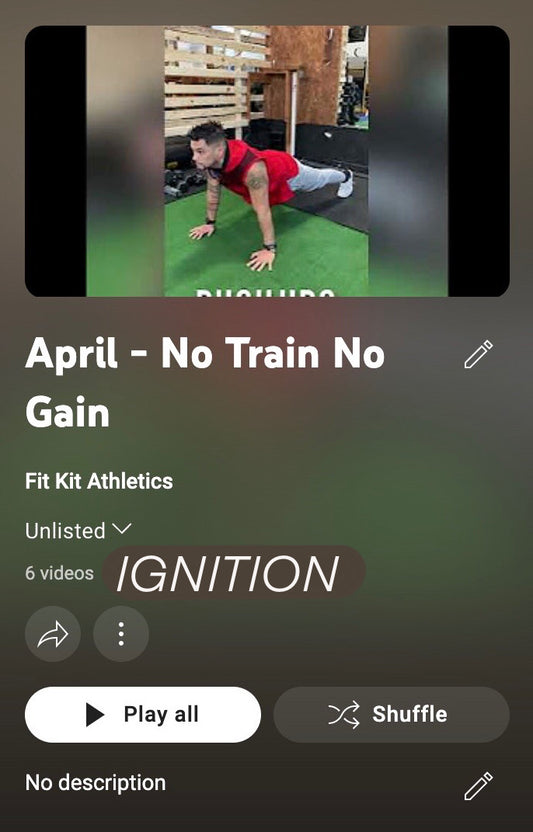 April (1 of 2)- "No Train No Gain" by FIT KIT ATHLETICS